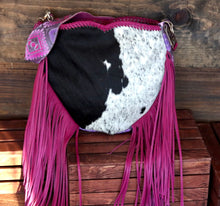 Load image into Gallery viewer, Purple Magenta Aztec Medium Hobo Style

