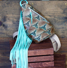 Load image into Gallery viewer, Mini Turquoise Longhorn Sling Body
