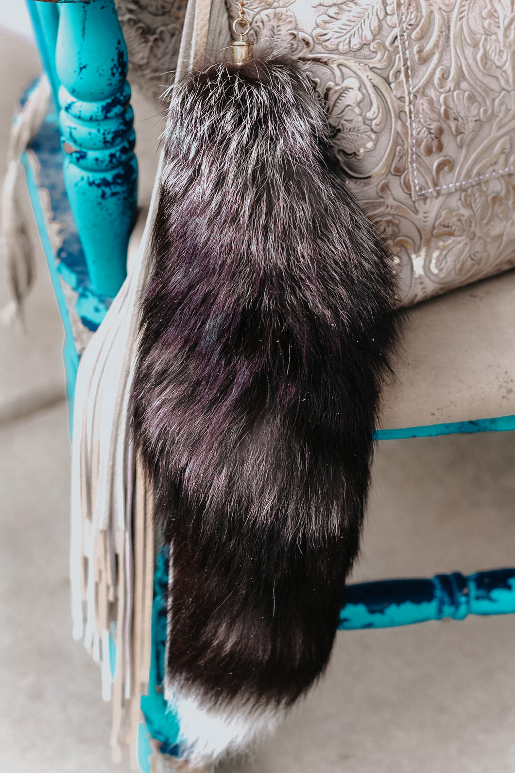 Black and White Large Fox Tail