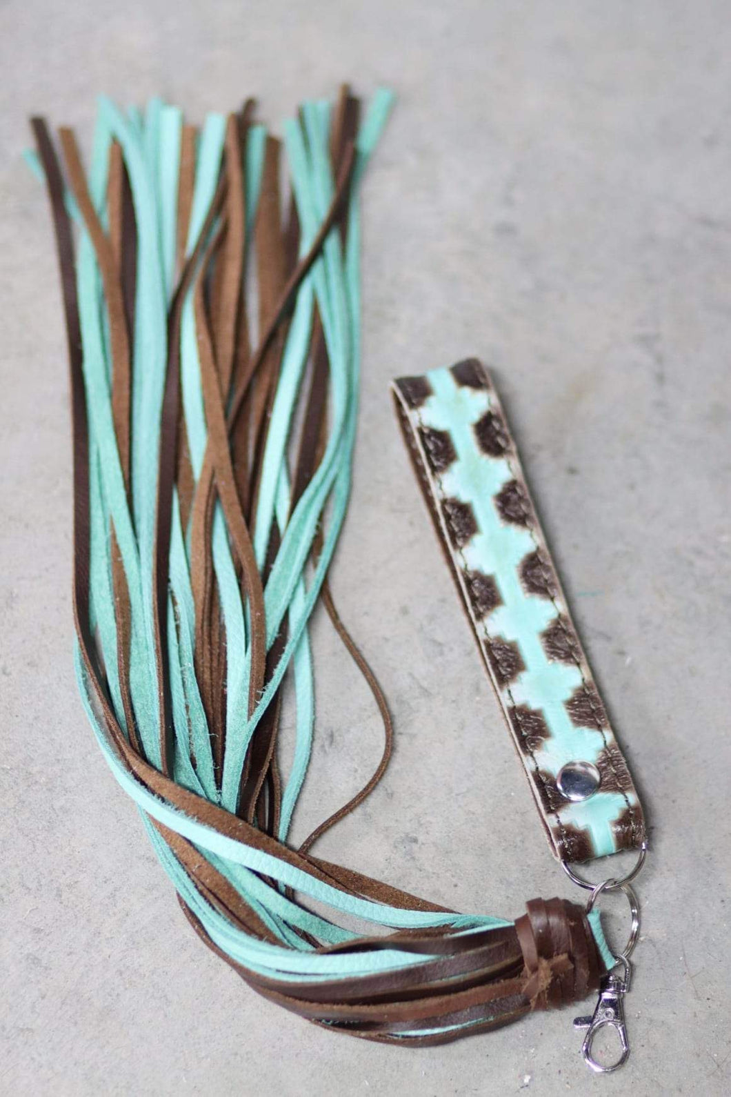 Turquoise Navajo Cowgirl keychain