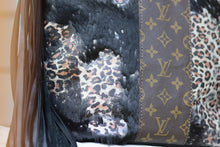 Load image into Gallery viewer, Black Leopard Repurposed LV Charolene Convertible
