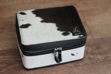 Load image into Gallery viewer, Blk/White Black Double Decker Medium Jewelry Case

