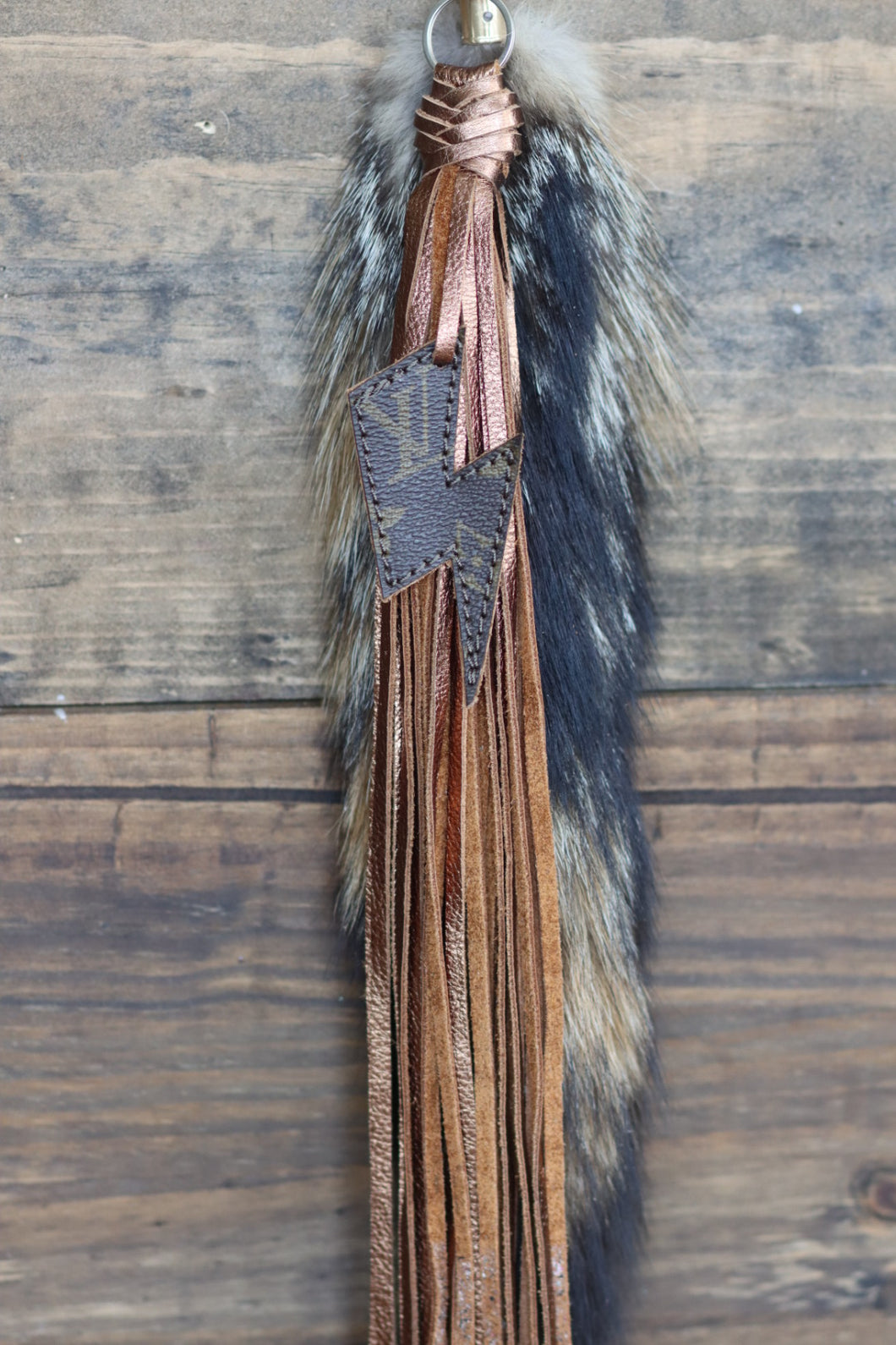 Copper LV lighting bolt Tassel Clip